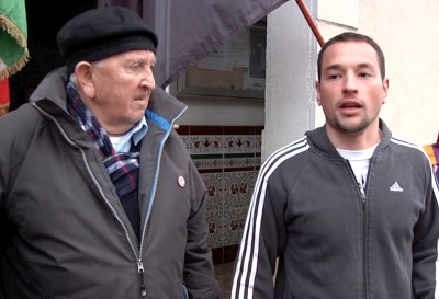 Intervención de un portavoz del CS Octubre, quien habló en castellano e italiano