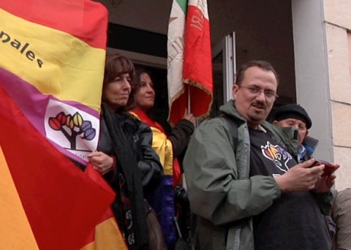 Xulio Garcia lee el comunicado del Foro por la Memoria