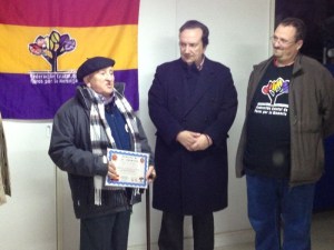 Homenajeado en enero de 2013 por el Foro por la Memoria. Foto: FMGU